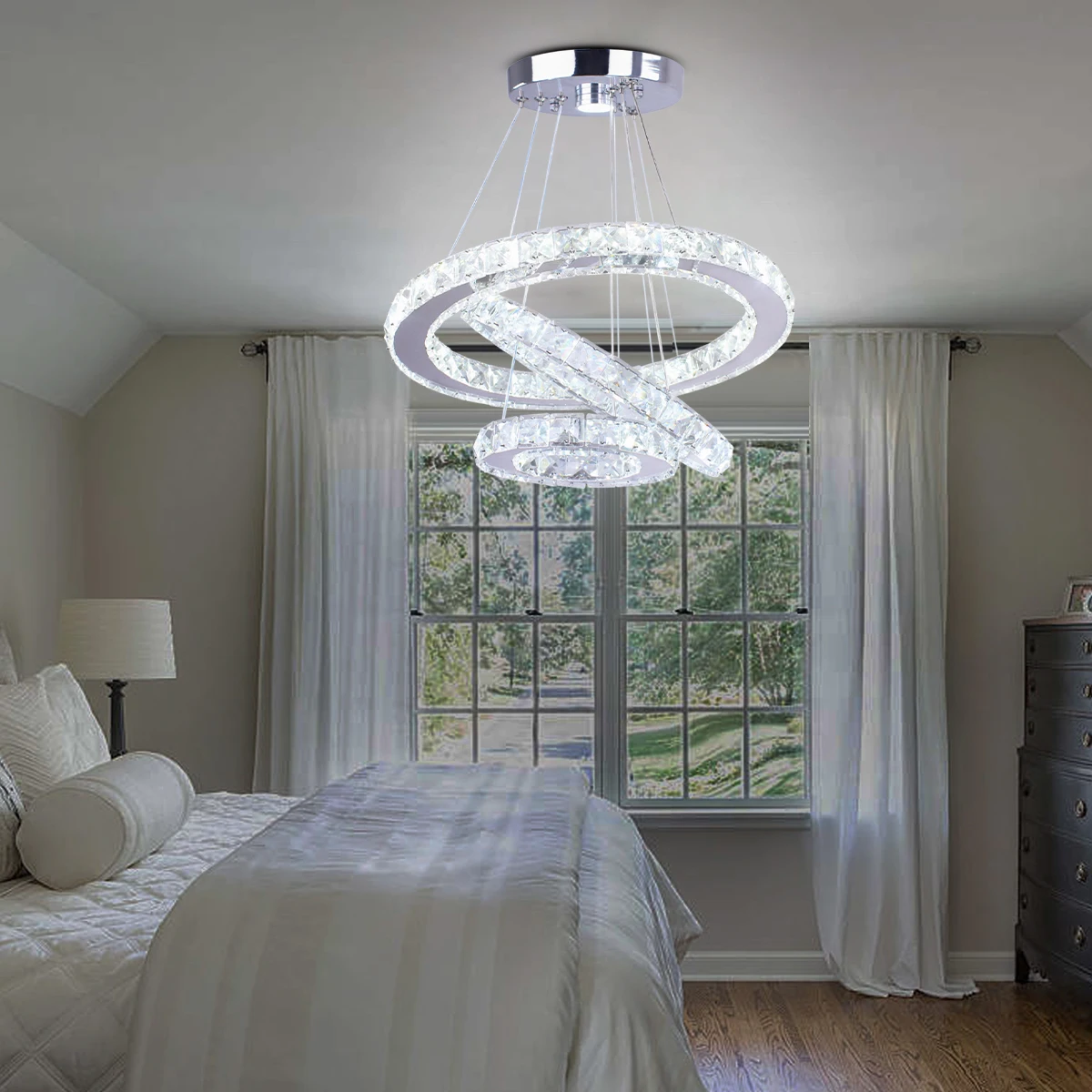 High Quality Light Energy Saving Crystal Chandelier Pendant Light For Dining Table Large Round Nordic Modern Living Room