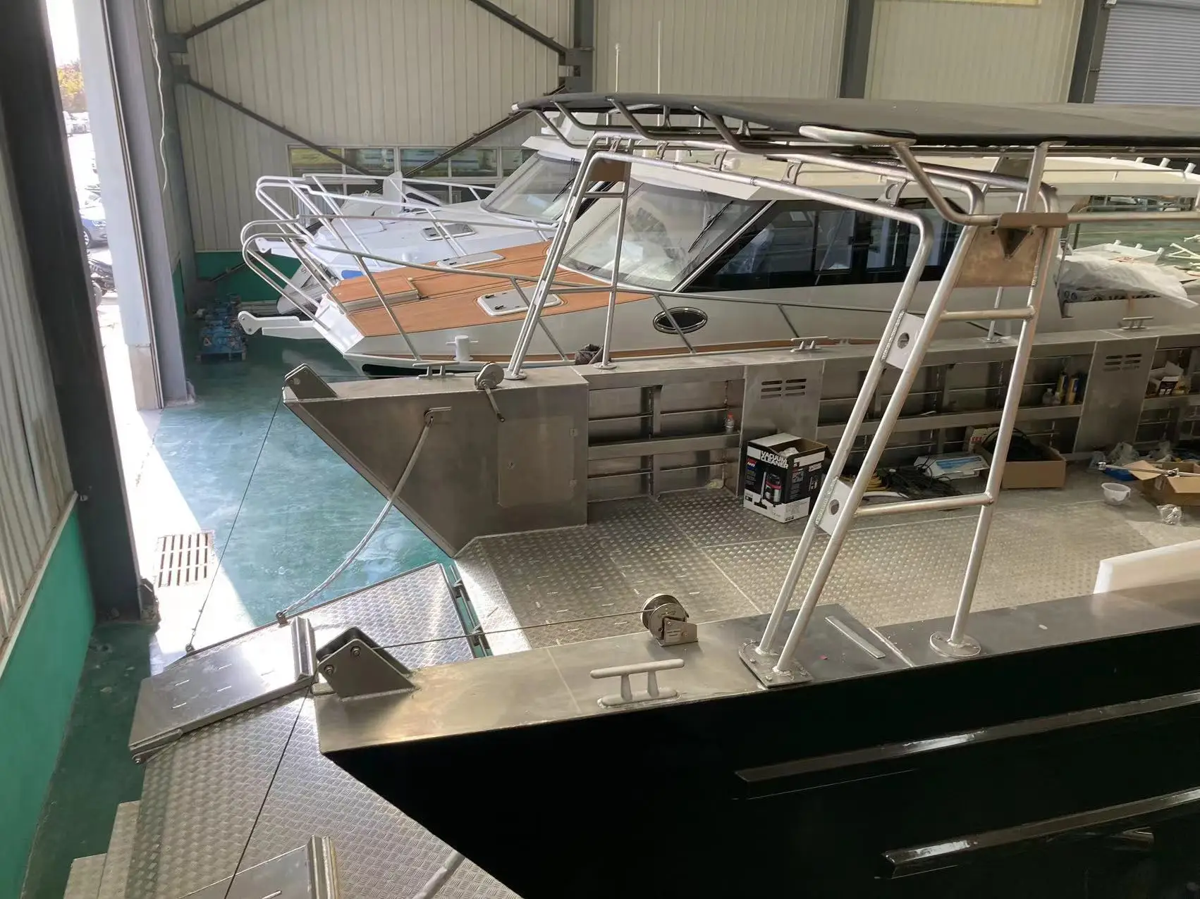 14m aluminum multi purpose use landing craft for passenger and cargo both