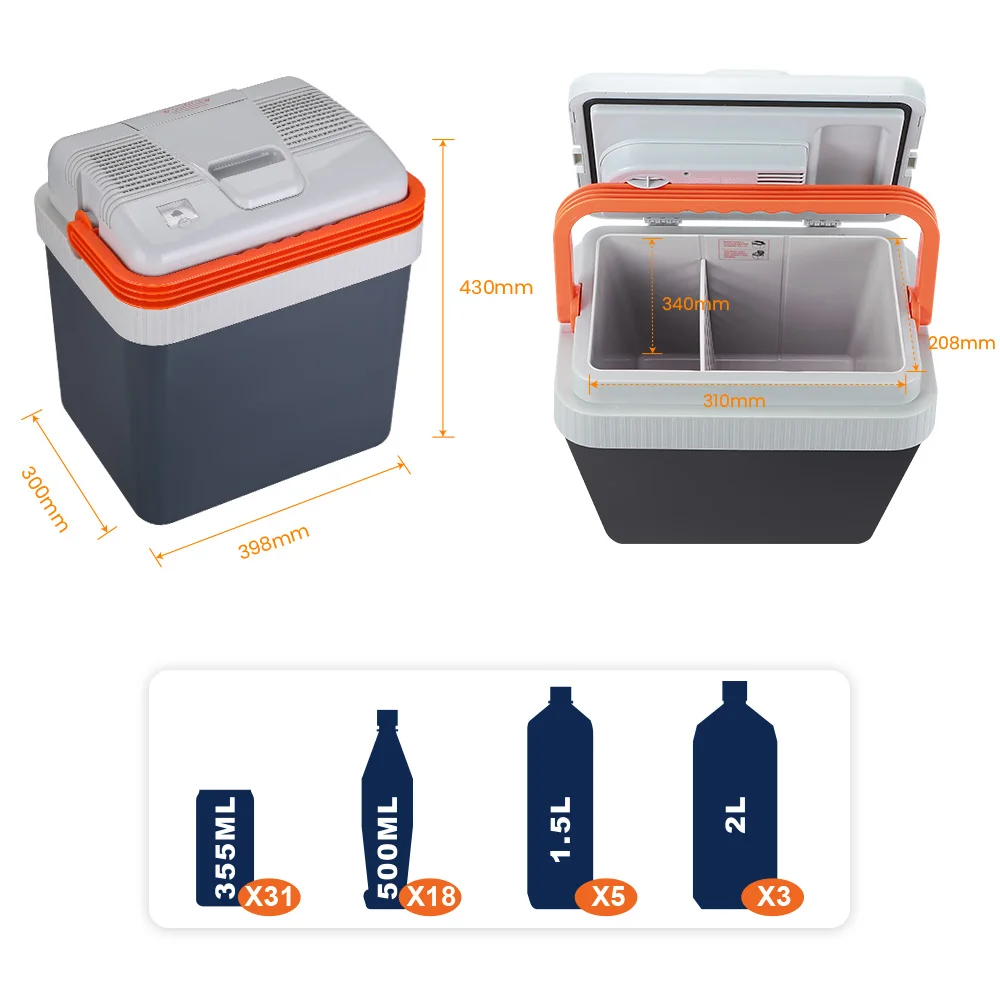 Portable Fridge 12v Electric Cooler Box Warm And Cold For Camping trip Adjustable Temperature