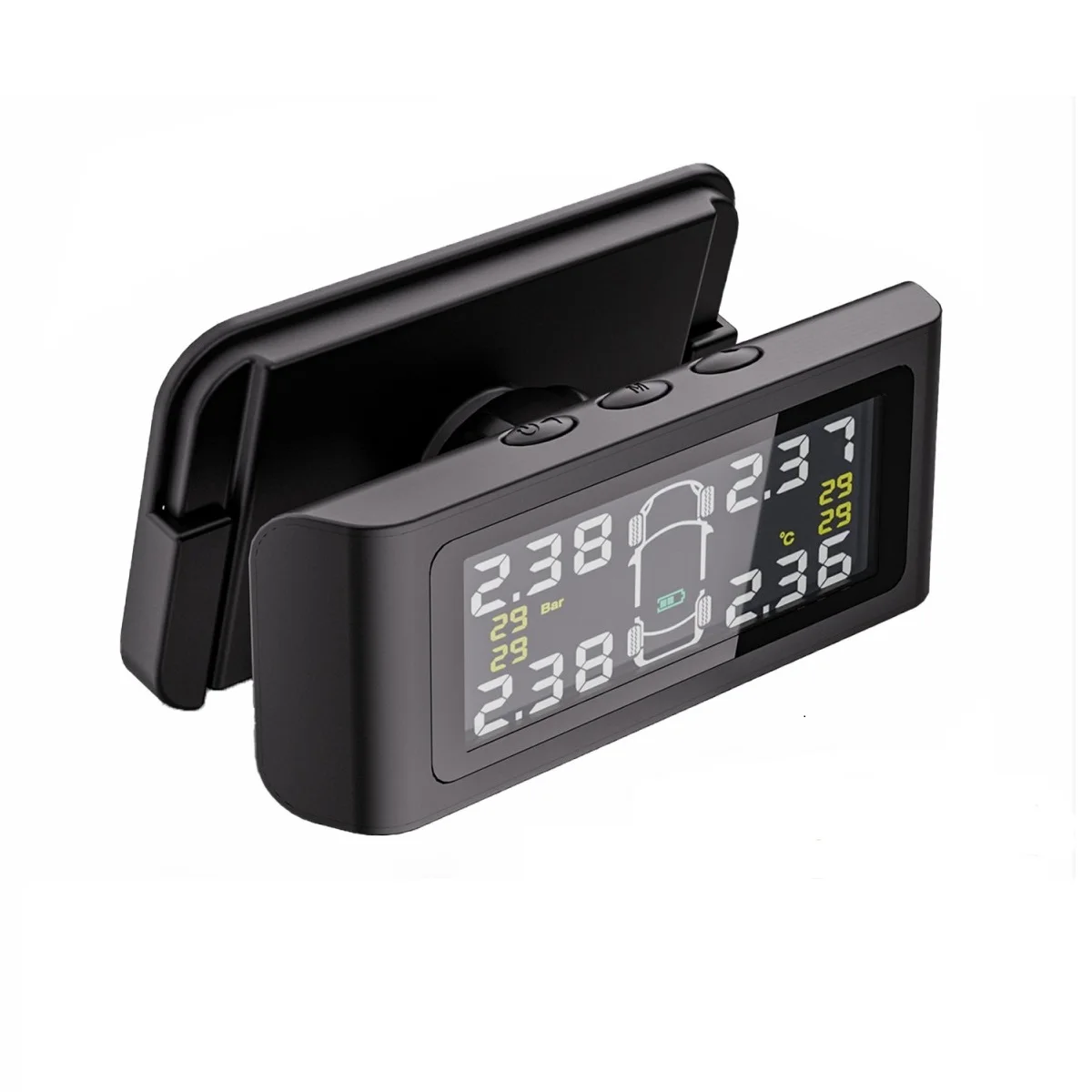 High Quality Flat Tires Alarm Solar Power Digital Tire Pressure Monitor System External Wireless Car TPMS with Tire Gauges