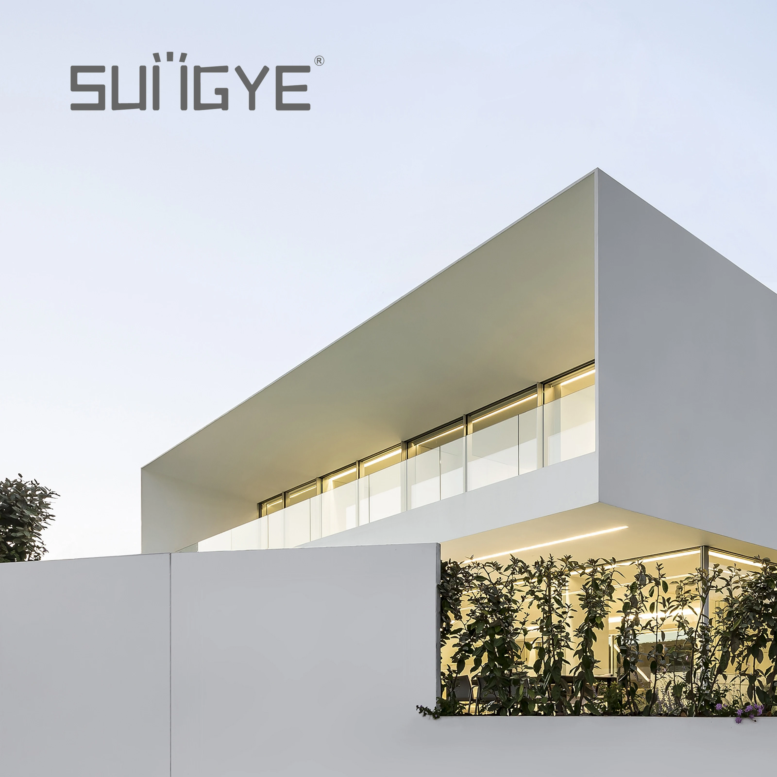 Plexiglass glass fibre reinforced plastic railings accessories patio fittings dark baluster glass balcony