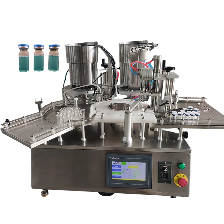 automatic vial bottle filling essential oil filling and capping machine