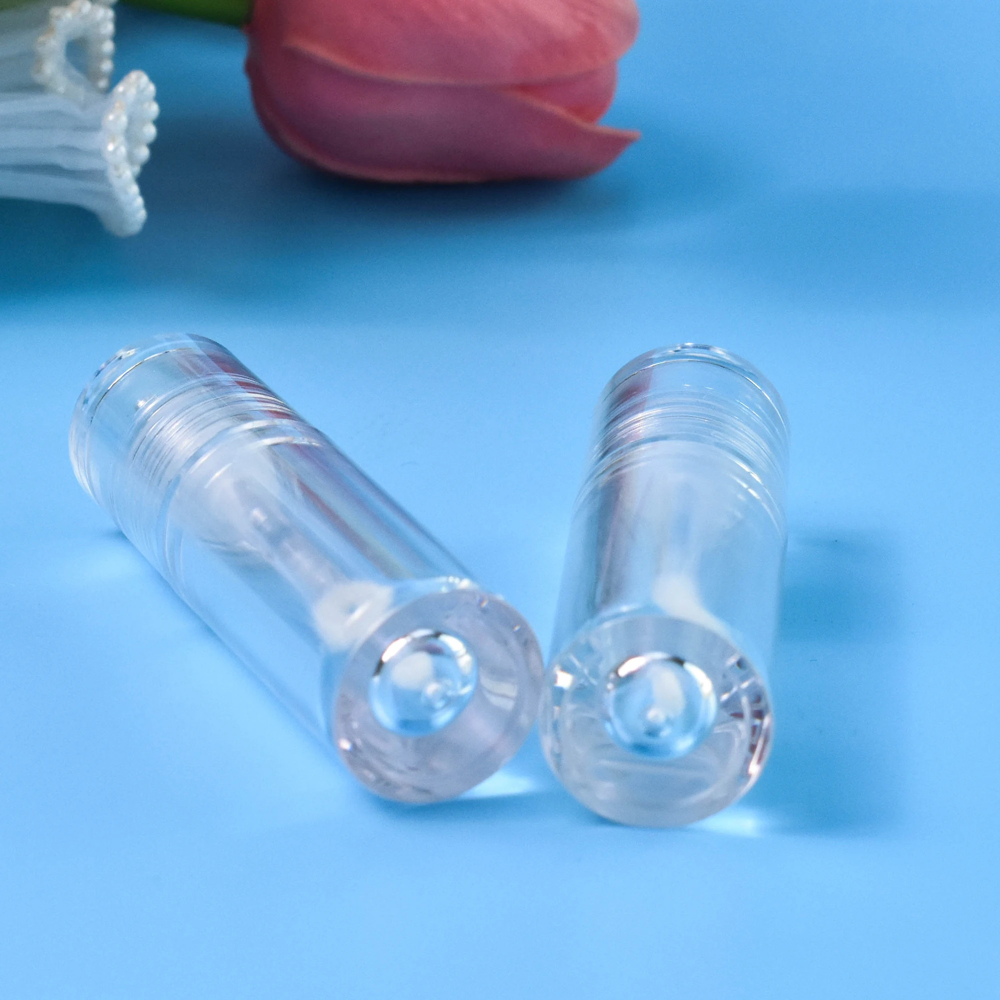 Hot Sell Fully Transparent Empty Tube Lip Gloss Packaging Tubes Oil Custom Logo Lipgloss and