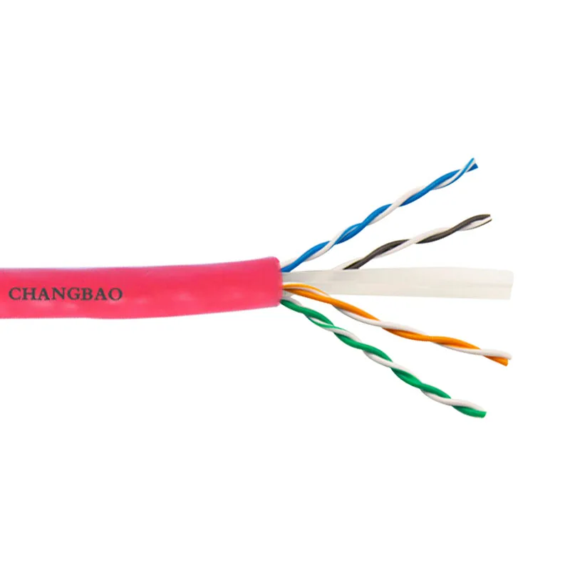 Changbao cable manufacturer PVC LSZH jacket 500mhz HDPE 4 pair twisted utp cat6a cable