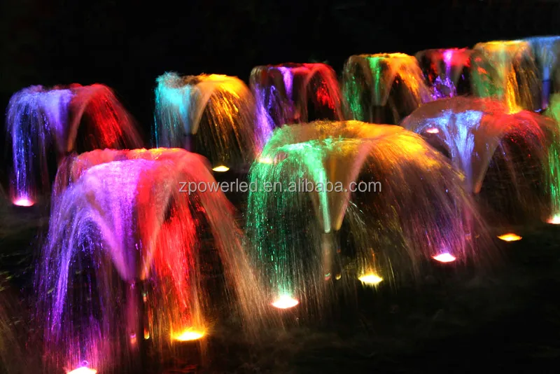 Outdoor Waterproof IP68 Polished Stainless Steel 12W DMX RGB Underwater Pool LED Fountain Light