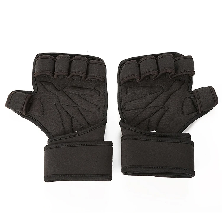 2 in 1 Gym Weight Lifting Gloves with Built In Wrist Wraps