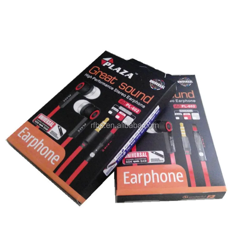 custom retail electronic products earphone boxes Factory Custom Cheap Price Paper Wireless Earbuds Earphone box with window
