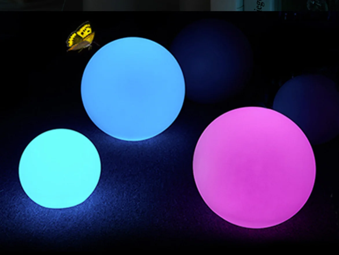 Wholesale Modern Style LED Ball Lights Remote Control Colorful Night Luminous Balls Holiday Decoration Stage Props Hotel Use