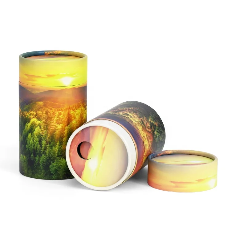 Keepsake memorial urn manufacturer cat dog paw print funeral cremation pet urns bio ashes scatter tube for water burial
