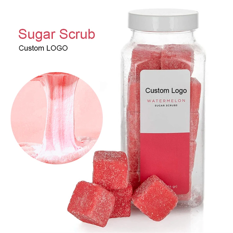 OEM Skin Lightening Body Scrub Balls Cleaning Essential Oil Cane Sugar Scrub Cubes Fun Exfoliating Body Scrub