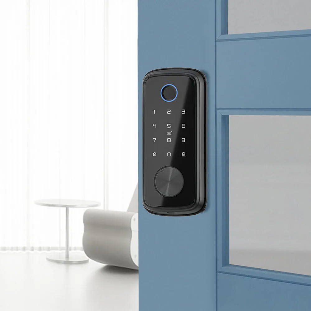 Smart Home Electronic Digital Keypad Deadbolt Door Lock with Biometric Fingerprint TTlock Electronic Locks Smart Door Lock