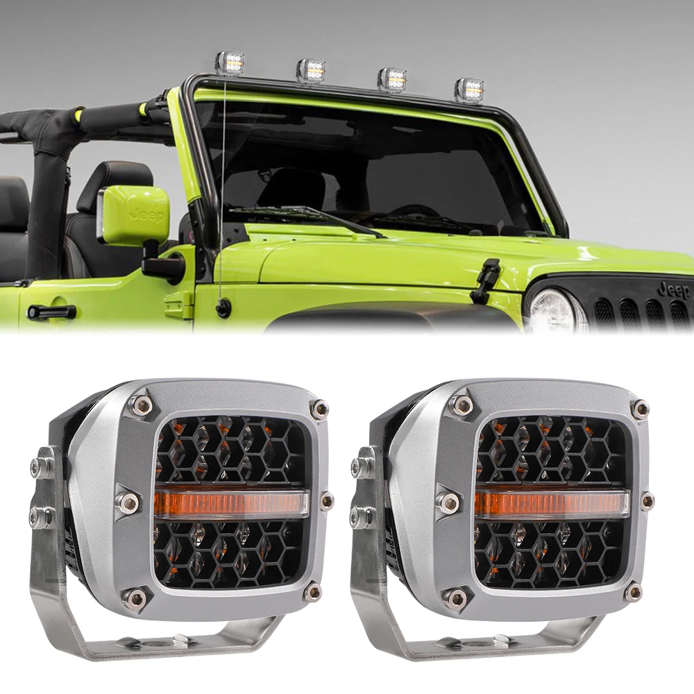 2022 New Arrival  Honeycomb Design 3inch 60W Motorcycle Led Mini Working Driving Light for 4X4 Jeep JK 4Wd Truck