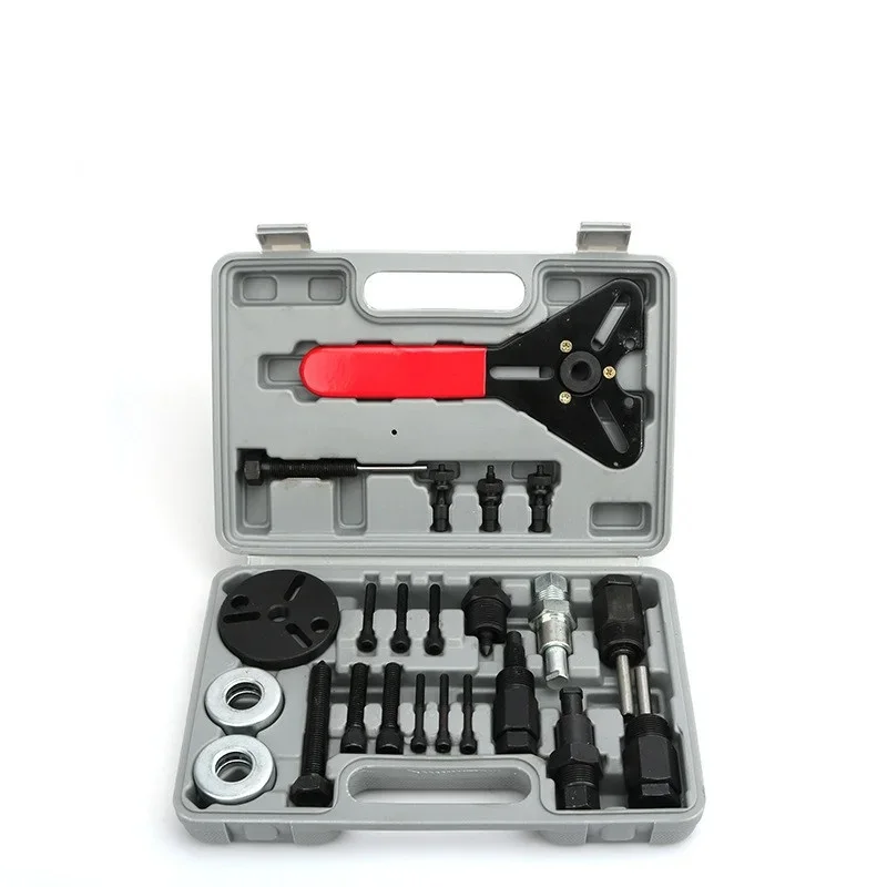 23pcs Car Air-conditioning Repair Compressor Clutch Bearing Disassembly Tool Cold Air Pump Head Suction Cup Puller On Sale