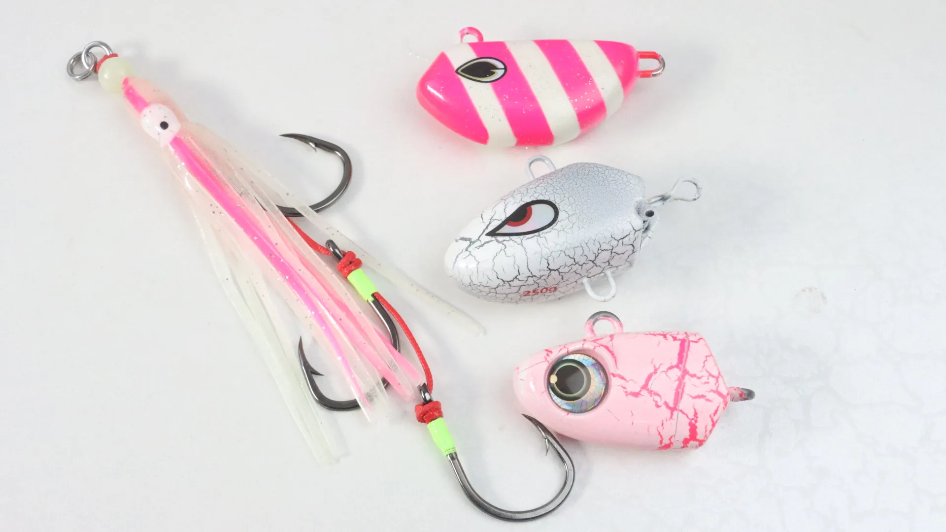 Customized Sizes Luminous Octopus Squid Skirt Assist Hooks 6/0  7/0  8/0  9/0  Jigging 3 Hook Rigs