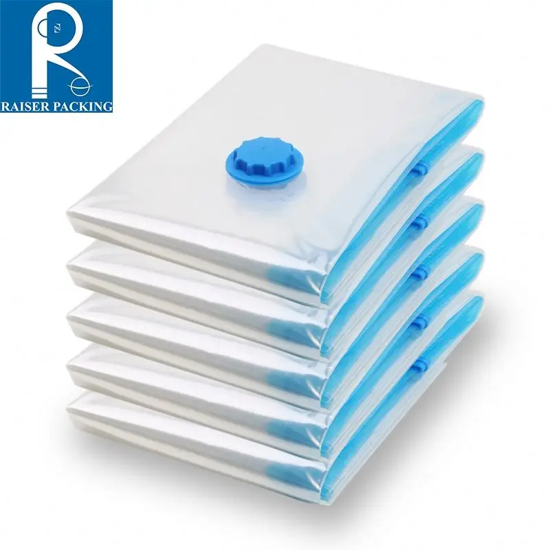 Вакуумная сумка для хранения одежды, Сумка с клапаном, прозрачная граница, складной сжатый органайзер для путешествий, экономия пространства, пакет