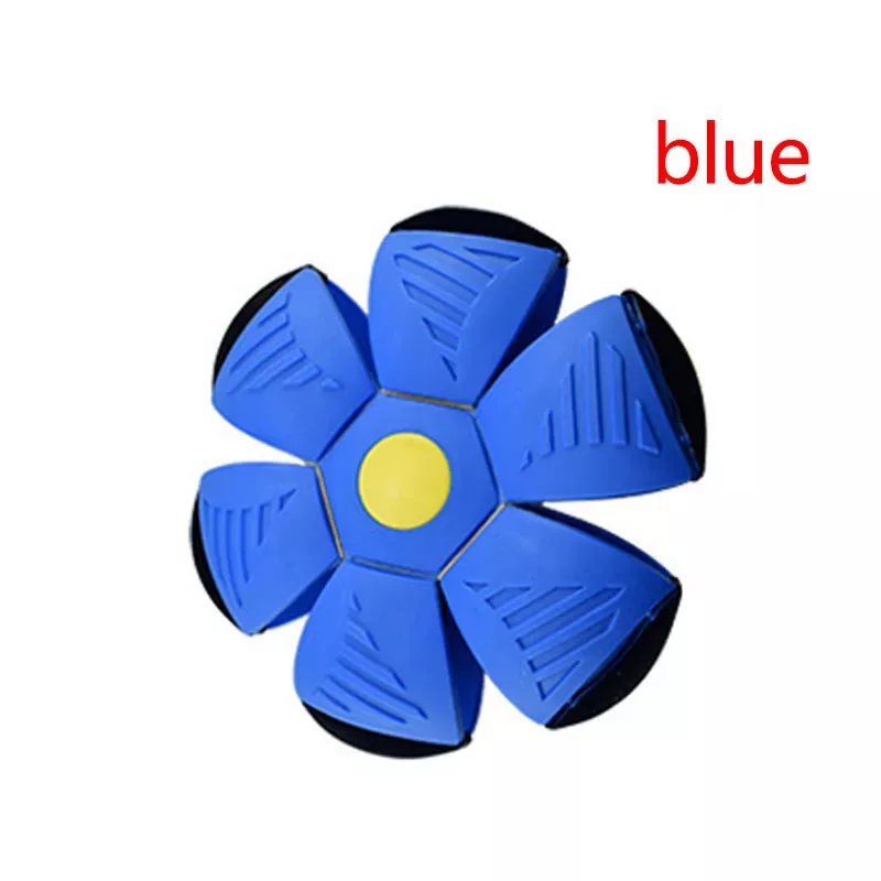 Flying UFO Flat Throw Disc Ball with LED Light Toy Bounce Saucer Deformation FootBall Outdoor Sports Ball Toy