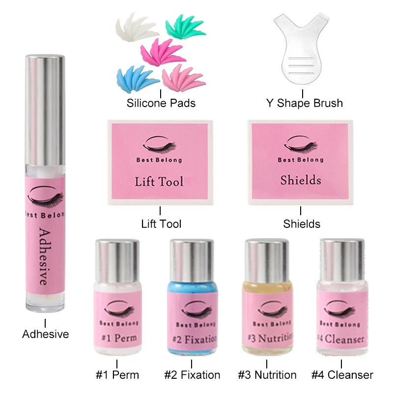 Private Label Lash Lift Perming Serum Kit Non Irritation Eyelash Curler Perm Lotion Set Kit With Individual Packages Custom OEM