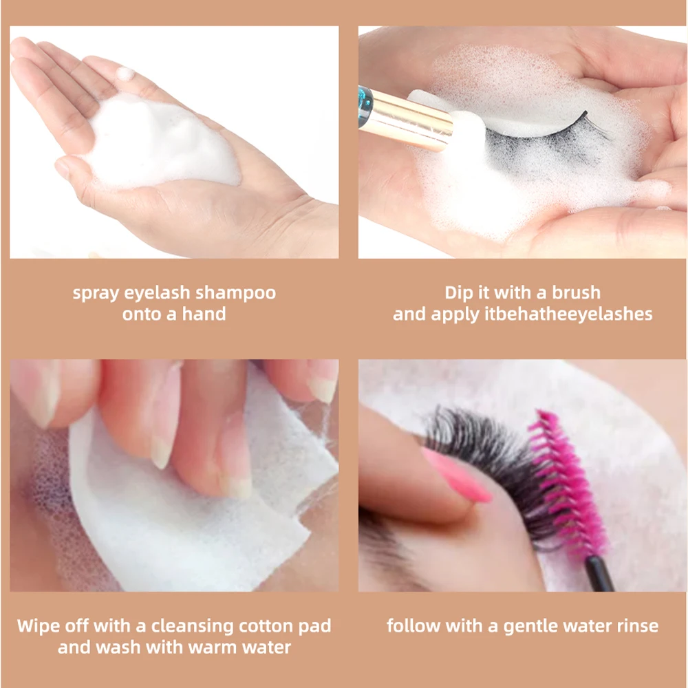 Daily Mini Lash Shampoo Custom Label Eye Make-up Remover Eyelash Shampoo Eyelash Extension 50ml Lash Shampoo