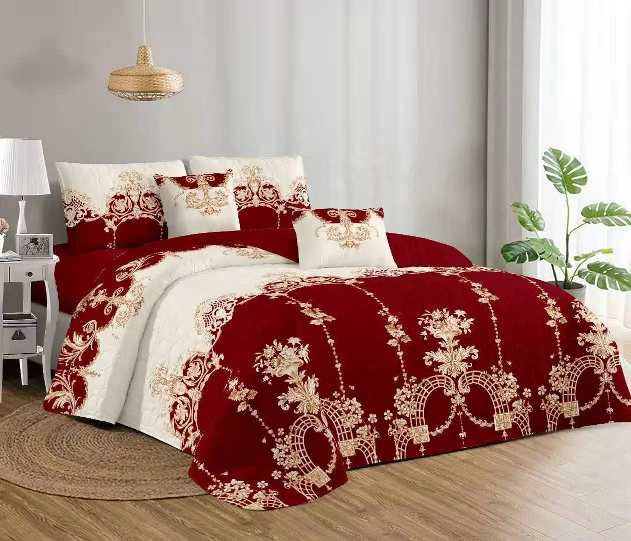 Wholesale Luxury  Quilt Home Textile Summer Washed Bedspread Patchwork Quilt Cotton Comforter Set (1600456156052)