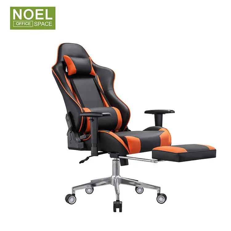 Ergonomic Custom Swivel  Red Office Furniture 175 Degree Gamer Gaming Chair For Computer PC Racing Game With Footrest