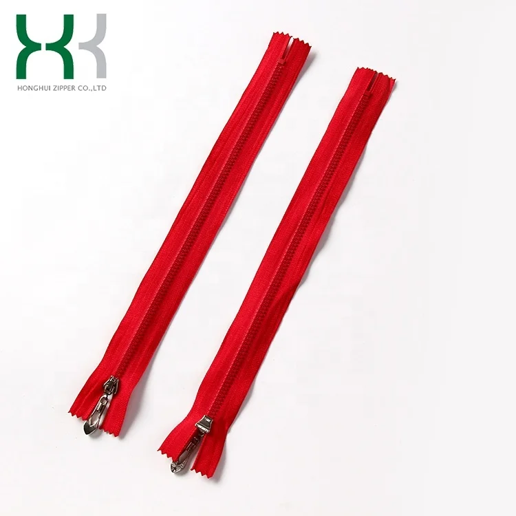 New design low price separating vislon Injected plastic zipper for garment