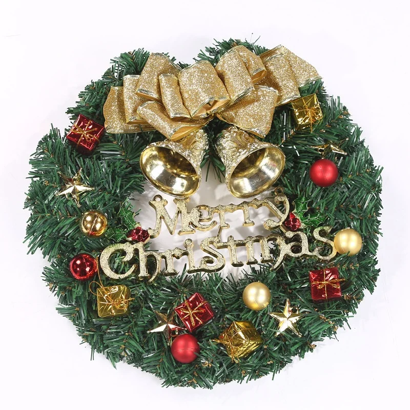 Christmas Wreath Artificial Pinecone Red Berry Garland Hanging Ornaments Front Door Wall Decorations Xmas Tree Wreath