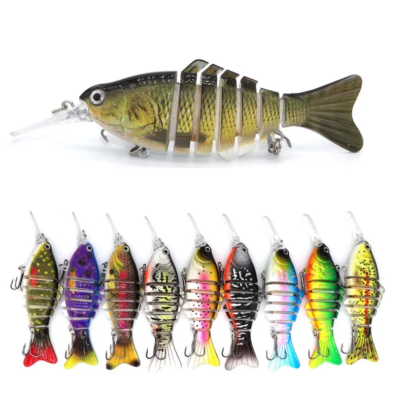 3D Printing Fishing Lure 7 section Multi-jointed Type Hard Bait Wobbler 16.6g 100mm