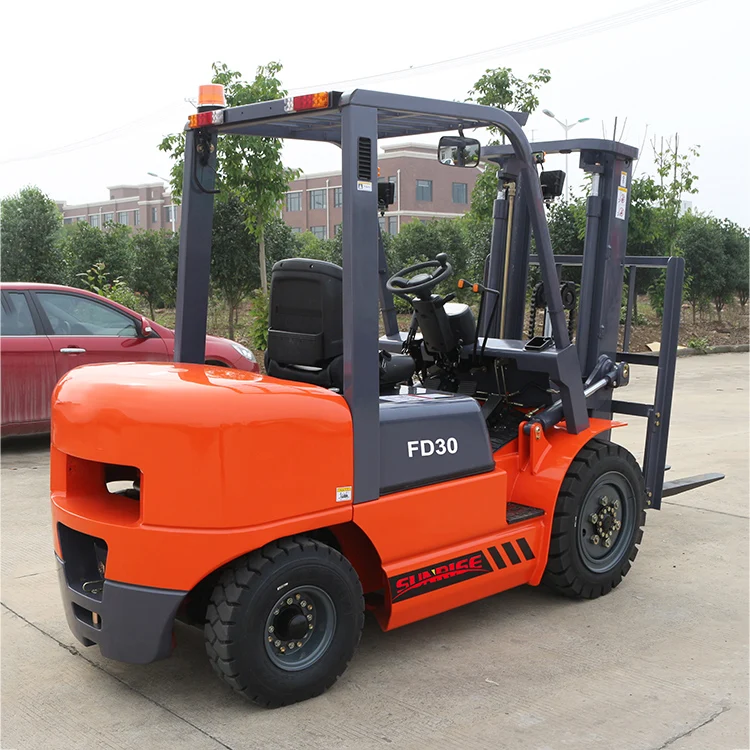 Reliable Price Pneumatic Tires 3 Stage Mast Diesel Forklift Truck 3ton Forklift with Complete Warranty