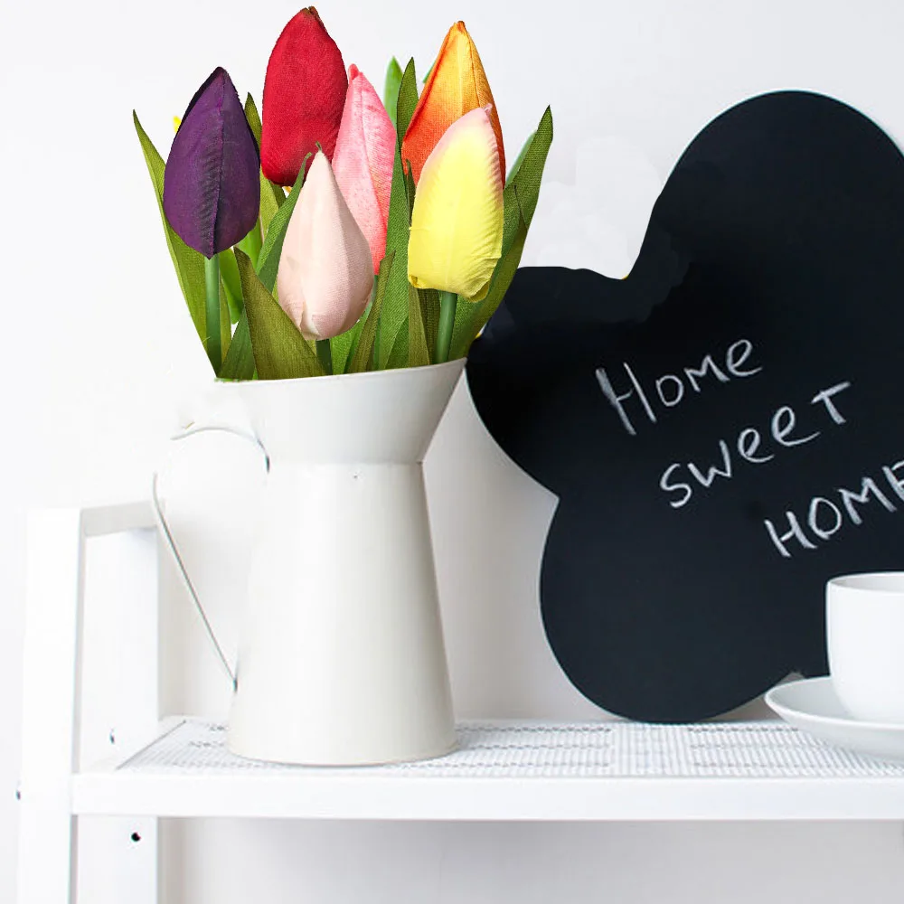 
2020 New Silk Real Touch Decorative Flowers Home Decor Tulip Shaped Beauty Flower Artificial Tulips 