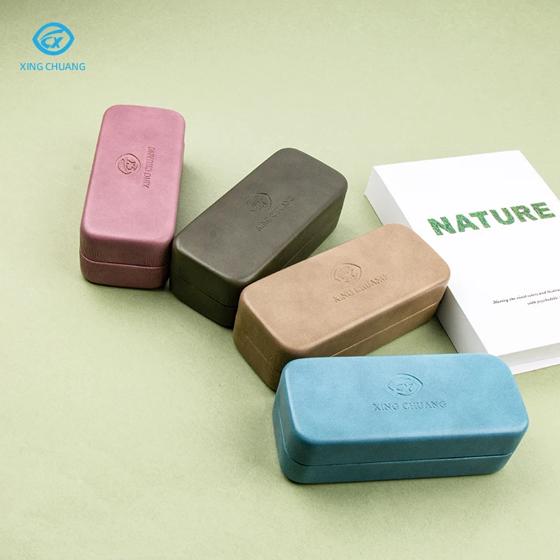 Factory Wholesale Cheap Luxury Pu Leather Metal Eyeglass Hard Custom Glasses Case Eyewear Case Sunglasses