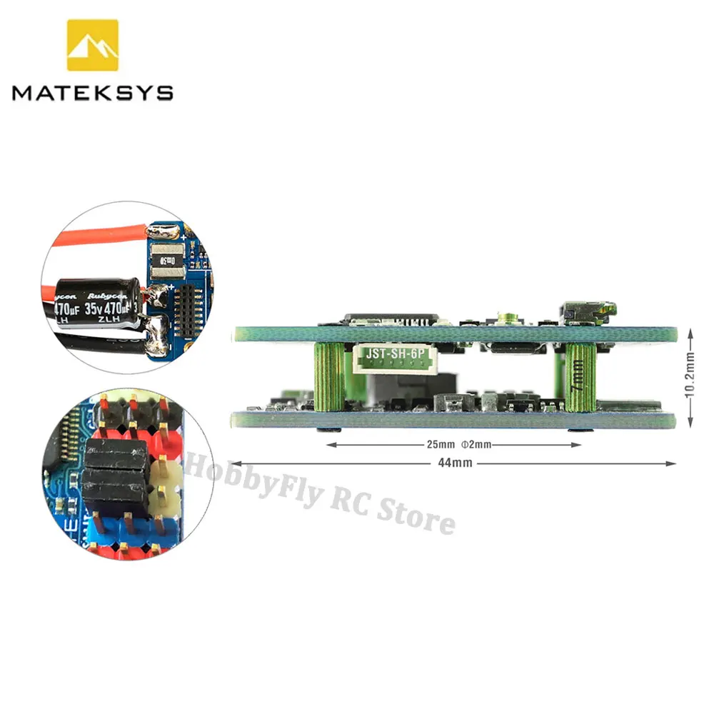 Matek MATEKSYS F405-WTE F405 Flight Controller Built-in 2~6S LiPo OSD Blackbox ArduPilot INAV for RC Drone F405-WSE Updated