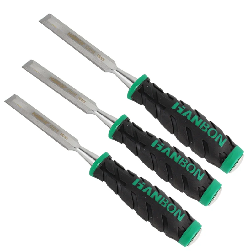 Carpenter Chisel Hand Tools Impact Plastic Handle Woodworking Wood Carving Chisel Set