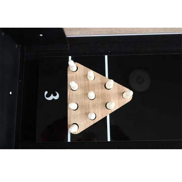 High Quality 9FT LED Light Shuffleboard Table Suitable For Bars & Shuffle Board Game With Bowling Set