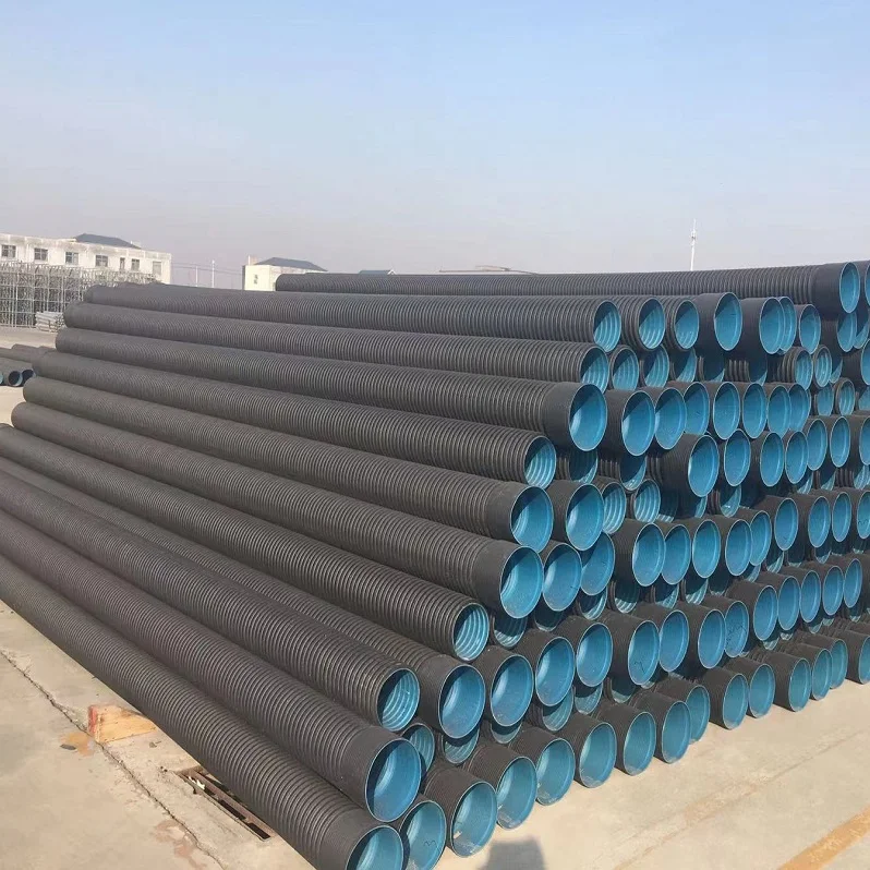 High Quality Drainage Culvert Sewage Drain Pipe Large Diameter Water Double Wall Perforated HDPE Corrugated Drainage Pipe