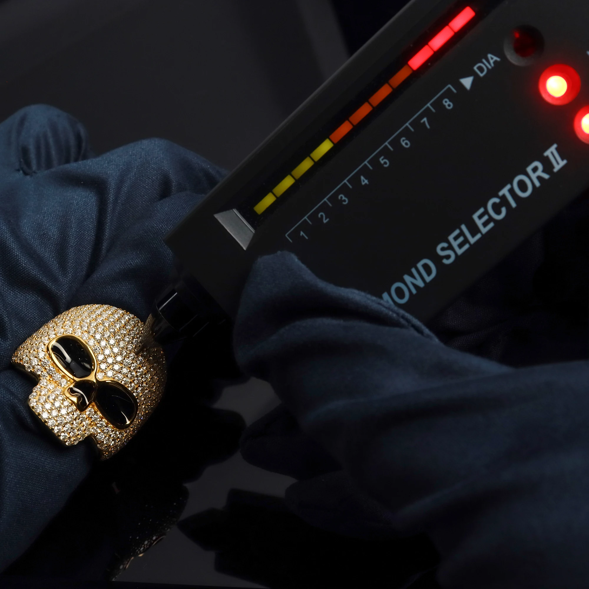 Personalized Luxury Iced Out Skelton Silver And VVS1 Moissanite Ready To Ship Customized HipHop Rings Print Inner Mark