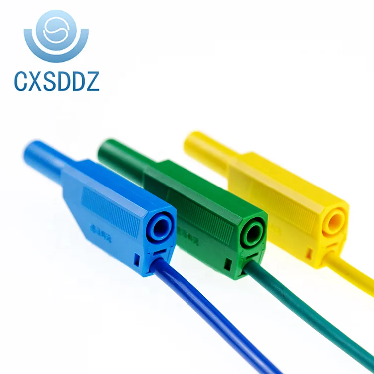 CXSDDZ-S414 Shrouded stackable 4mm safety banana plug test leads