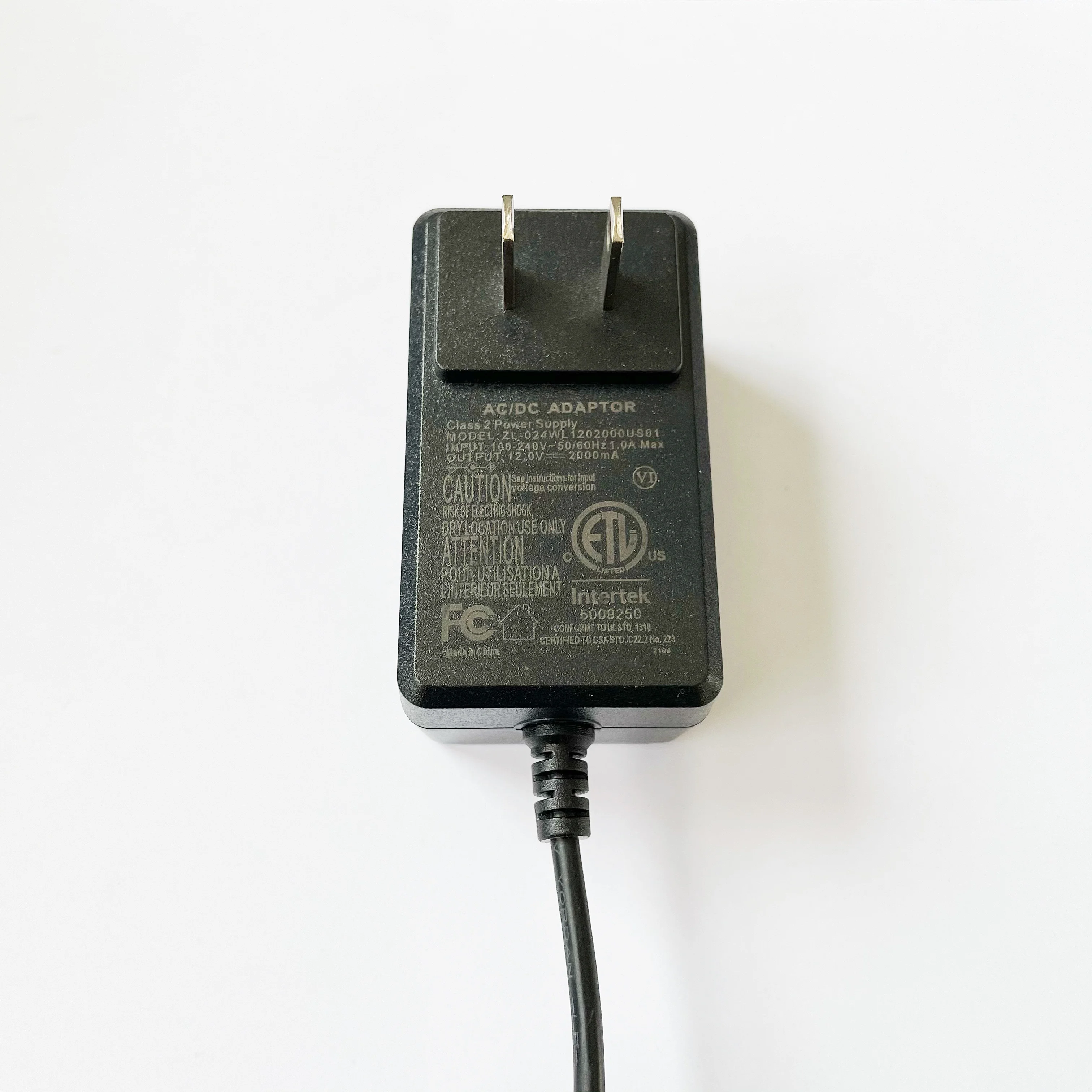 Hot sell plug in  the US  AC DC 12v 2a power supply  220v ac to 4.2v 5v 6v 8.4v 12v 24v 0.5A 1a 2a dc power adapter for led desk