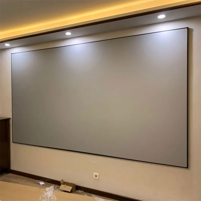 Amazon Hot Sale 100 120 inch 16:9 4:3 fixed frame projection screen Anti light cinema screen alr projector screen