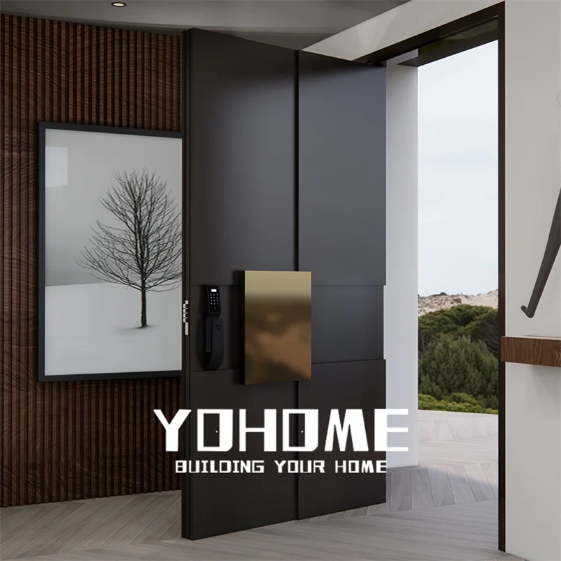 USA modern pivot entry doors for houses luxury villa entrance security doors for house exterior bullet proof home security door