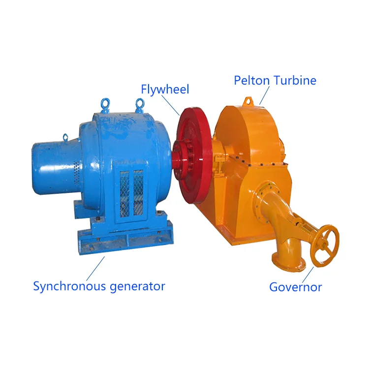 Mini hydroelectric generator equipment for hydroelectric power plants micro pelton turbine wheels
