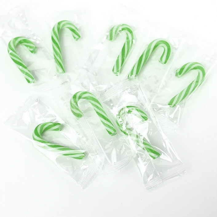 Wholesale Custom high quality Red & White Christmas Peppermint Candy Canes Xmas candy cane