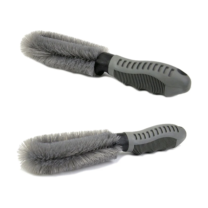 
QJ-G-S-024 plastic Handheld Anti Skid car tire hub wheel cleaning brush 