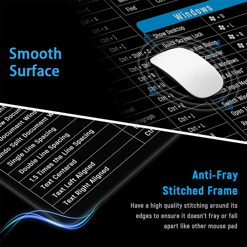 Personalized Custom Printed Mousepad Excel Cheat Sheet Shortcut Formula Mouse Pads