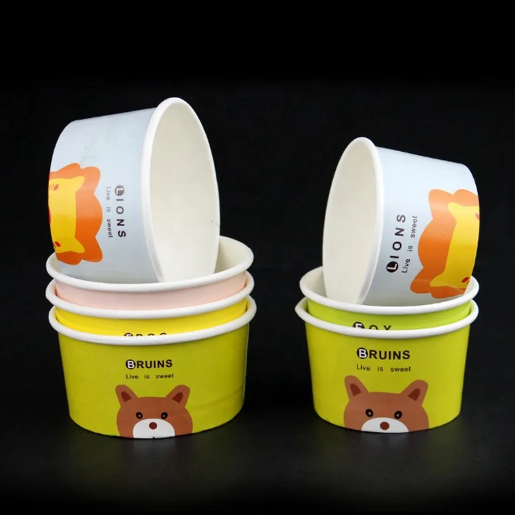 3 oz  5oz Ice Cream Cups  Disposable Paper Single Wall Snack Containers Yogurt Cups Small Pudding Cups