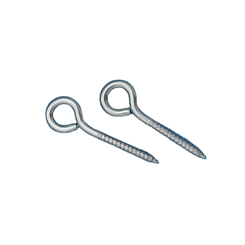 Ready To Ship Wholesale Wood Thread Stainless Steel Furniture Screw Hooks Self-tapping Eye Screw
