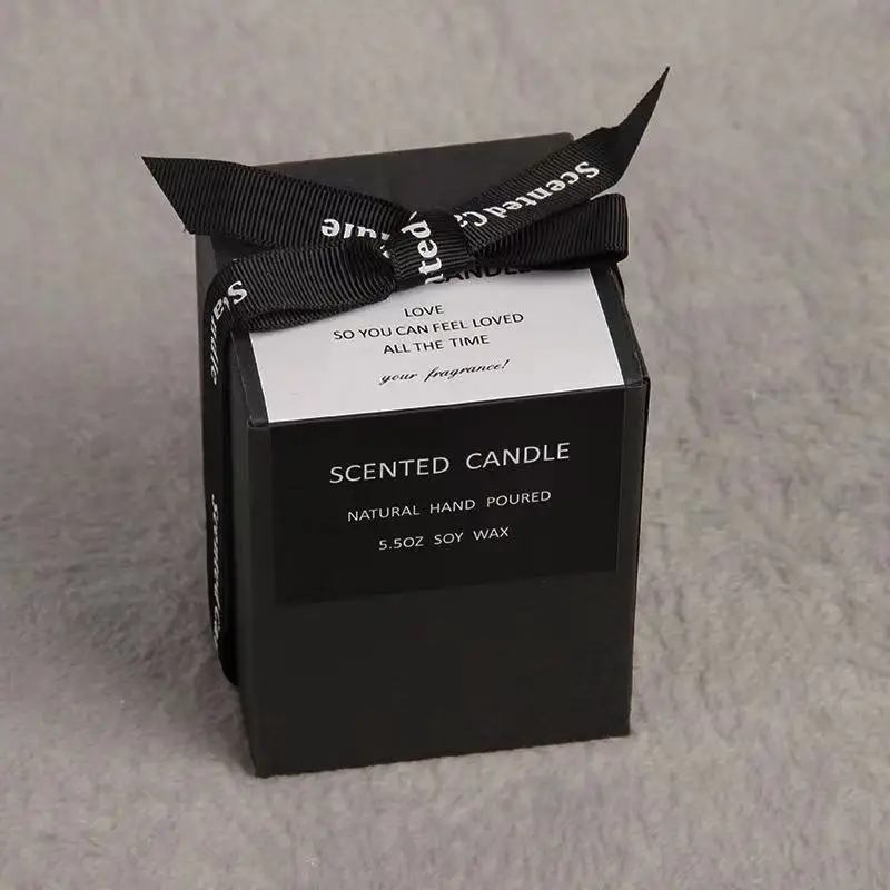 Wholesale Manufacture High Quality Custom Scented Candles With Black Jar