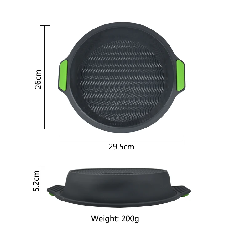 Non Stick Circle Silicone Bread Baking Trays Maker Mold Round Cake Pan