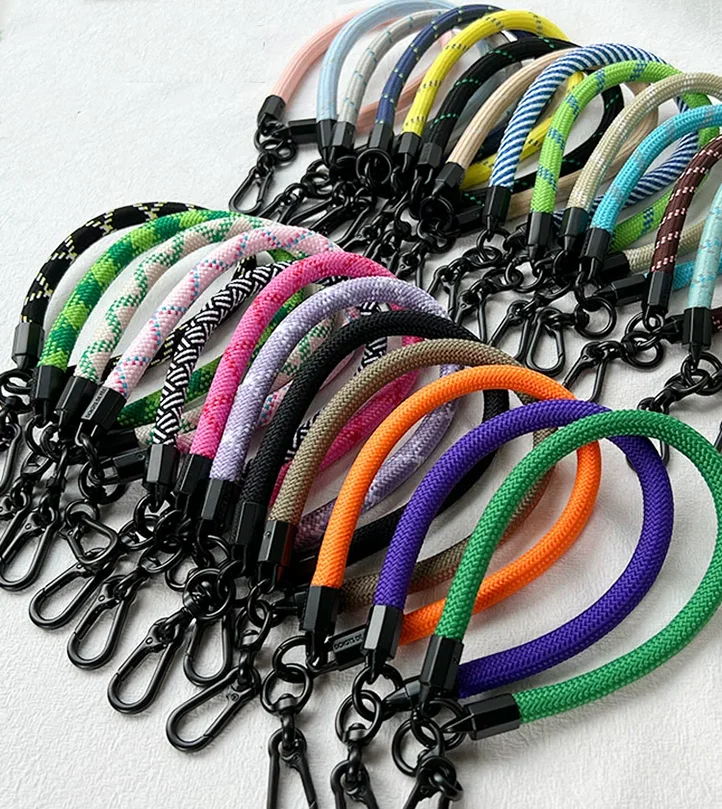 8mm  Handheld Phone Cord Camera Wrist Strap Lanyard Keychain Anti-Lost Short Cell Phone Holder Pendant Lanyard  Custom