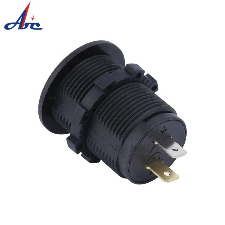 new style New Touch Type Car Usb Flush Mount Socket Double USB Power Port Charge 5V 4.2A Car Charger With ON OFF Switch