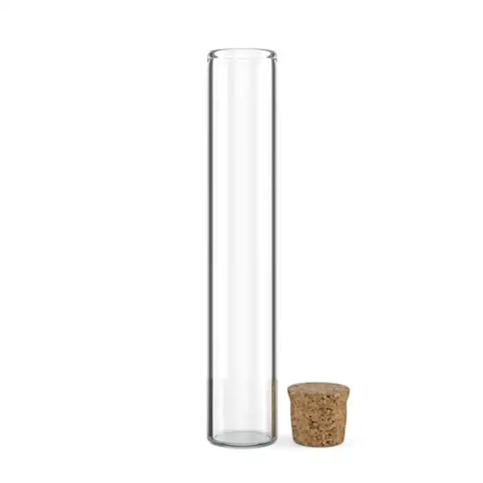 Airtight glass vials high borosilicate 125mm glass tube test glass tube with cork
